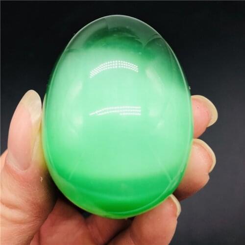 Large size green opal egg-shaped specimens Gem crystal healing Reiki natural stones and minerals
