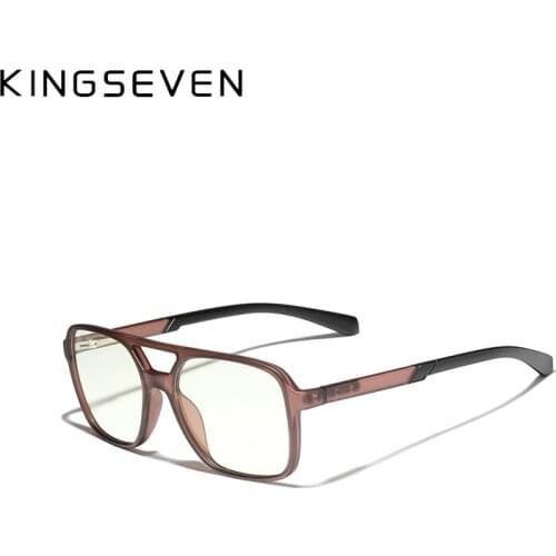 KINGSEVEN 2021 TR90 Retro Ray Blue Light Blocking Glasses For Men Women Support custom prescription lenses Computer Glasses
