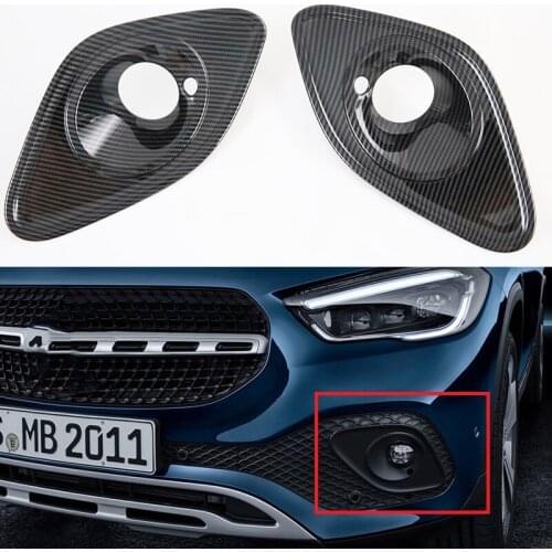 For Mercedes-Benz GLA-Class H247 GLA200 220 250 2020- 202 Front Fog Light Lamp Cover Bezel Trim Garnish Sticker Accessories