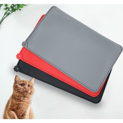 Dog Feeding Placemat Pet Bowl Drinking Mats Cat Food Pad Cushion Silicone Waterproof Anti-Skid Anti-Sprinkling