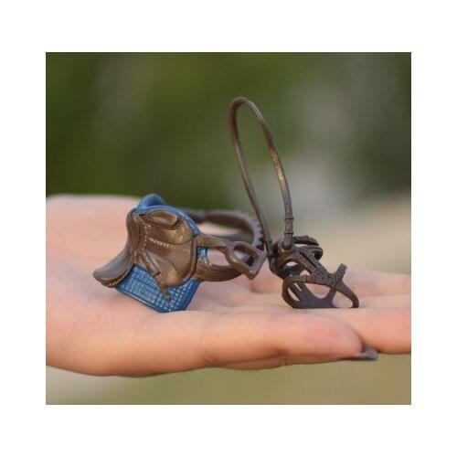 PVC figure Doll model toy horse sadle