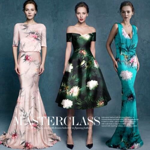 PRINTED SILK STRETCH SATIN 118cm width 19momme Pure Silk Spandex Fabric Dresses Material Wholesale China Supplier