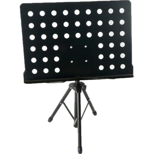 Foldable Sheet Music Stand, Adjustable Height 80-140cm, Black