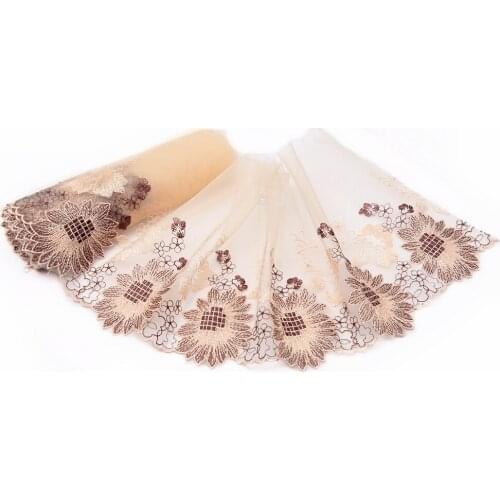 2Yards/Lot 20cm Wide Embroidered Tulle Lace Trim Mesh Lace Trim ~Color~Beautiful