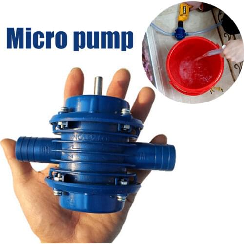 Water Pump Hand Drill Pump Practical Self Priming Pump Small Pump Metal Garden Blue Convenient