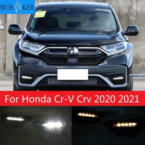 1Pair DRL LED Daytime Running Light Bumper signal light Fog Lamp For Honda Cr-V Crv 2020 2021