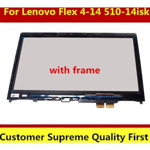 14'' Touch Screen Glass Digitizer Panel Glass Lens For Lenovo YOGA 510-14ISK 510 14 flex 4-14 with frame