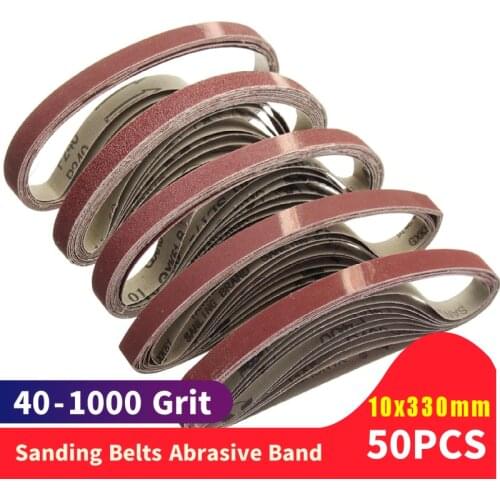 10PCS 330*10 MM Sanding Belts 40-1000 Grits Sandpaper Abrasive Band For Sander Belt Abrasive Tool Wood Soft Metal Polishing