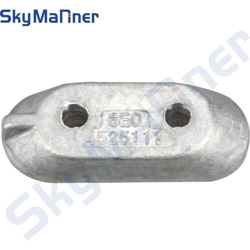 6E0-45251-11 6E0-45251 Anode Plate Small Zinc 6E0-45251-12 For Yamaha Outboard 2 stroke Parsun Hidea Powertec 4-15HP boat motor