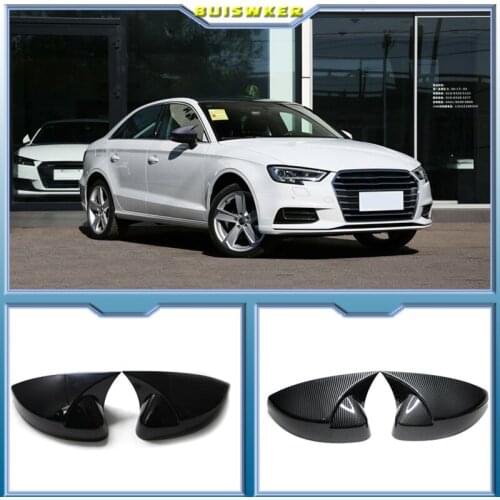 Car Mirror Cover For Audi A3 S3 2013- 2019 Matte Chrome Silver Rearview Mirror Cover Protection Cap Car Styling