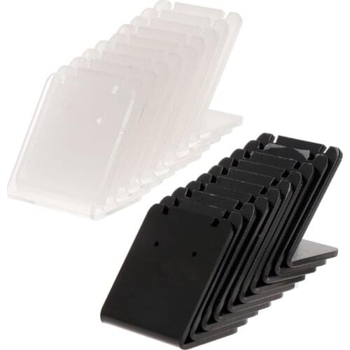 10 Pcs/Set Earrings Shelf Display Stand Holder L Shape Rectangle Acrylic Professional Ear Stud Jewelry Show Bracket Rack New