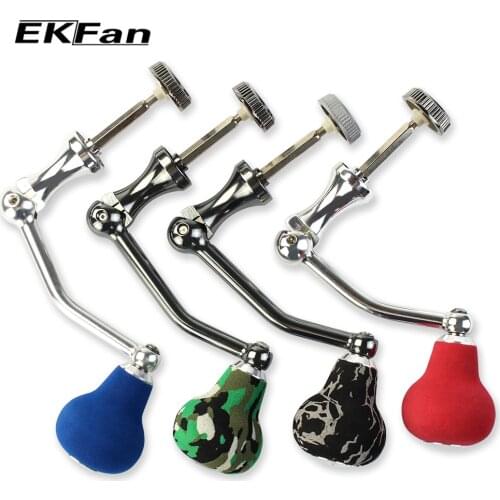 EKFan High Quality Fit For 4000 5000 6000 Series Spinning Fishing Reel With EVA Knob Metal Rocking Crank Handle