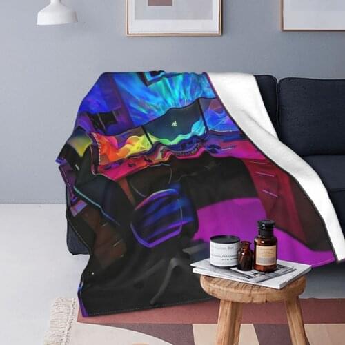 Gamer Young Competition Blankets Fleece Autumn Electronic Games Lightweight Throw Blanket for Bedding Outdoor Bedding Throw