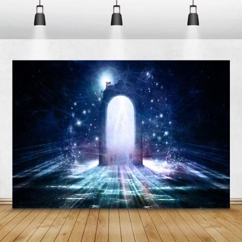 Laeacco Newborn Photo Backdrops Night Sky Glitters Magic Tunnel Baby Portrait Photography Backgrounds Photocall For Photo Studio