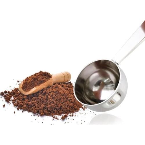 1Pc Stainless Steel Coffee Scoop Measuring Scoop Spoon Long Handled Metal Measure Spoon Coffee Tea Tool Accessories Kitchen Tool