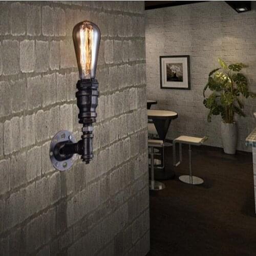 American Loft Style Metal Water Pipe Lamp Edison Wall Sconce Retro Wall Light Fixtures For Home Vintage Industrial Lighting