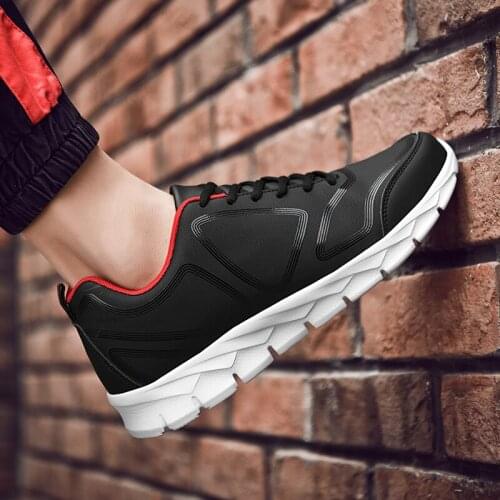 Hot Sale Men Tennis Shoes Ultralight Walking Sneakers Breathable Athletic Jogging Sport Shoes Fitness Leather Shoes Men Trainers