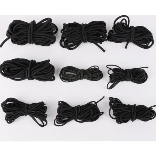 New 2M/Lot Strong Elastic Black Rope Cord Bungee Shock Cord Stretch String for DIY Outdoor Project Tents Kayak Boat Bag Luggage