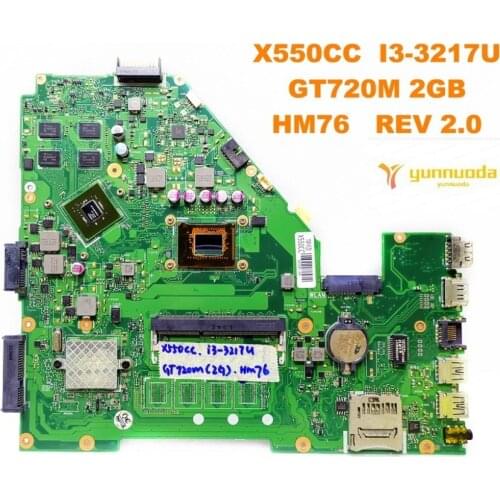 Original for ASUS X550CC laptop motherboard X550CC I3-3217U GT720M 2GB HM76 REV 2.0 tested good free shipping