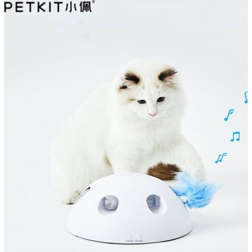 PETKIT Electric Smart Interactive Cat Toy With Feather Automatic Telescopic Pet Game Pet Supplies Funny Cat Kitten Toy Ball