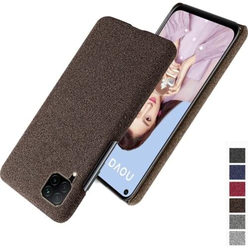 Cloth Business Case For Huawei Nova 7i 6 SE P40 Lite Funda Slim Hard PC Phone Cover For Huawei P 40 Lite 4G Nova7i Capa Coque