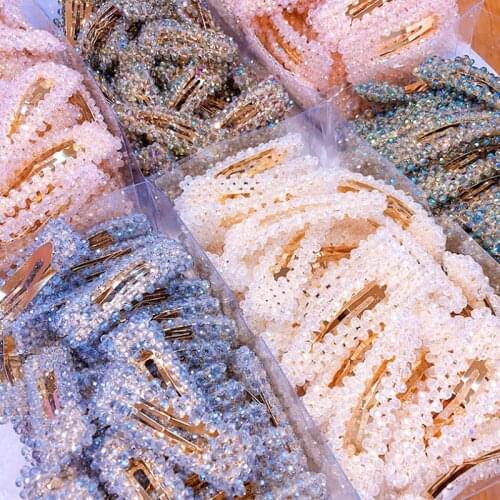 Bling Crystal Hairpins New INS Hair Clip for Women fashion Hair Styling Accessories Barrette 2019 BB Clip Girl Accessories