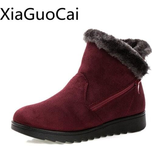Winter New Old Beijing Women Ankle Boots Warm Mom Snow Boots Large Size Cotton Boots Middle-aged Cotton Shoes