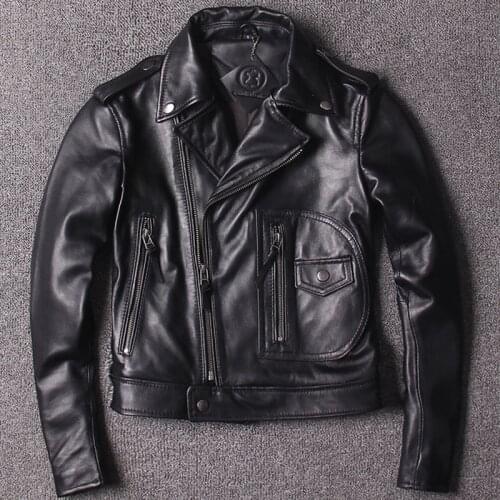 Autos Sheepskin Leather Jackets and Coats Biker Women Genuine Leather Jackets Lady Biker Streetwear A827