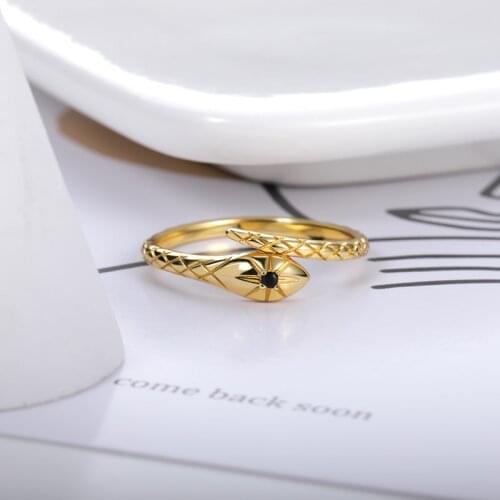 Vintage Snake Femme Jewelry Rings For Women Anillo Personality Exquisite Creative Men Rock Punk Party Statement Wedding Ring