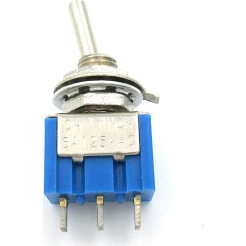 10PCS/LOT Mini MTS-102 3-Pin SPDT ON-ON 6A 125V/3A 250V Toggle Switches ON/ON Good Quality