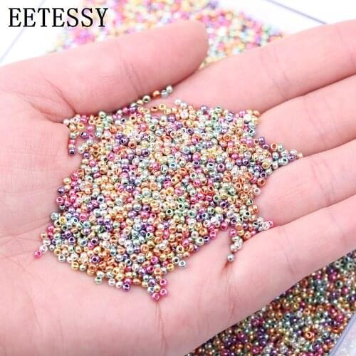 2000pcs 2mm High Quality Uniform Glass Beads Czech Electroplated Glass Seed Beads For Jewelry Making DIY Handmade Accessories