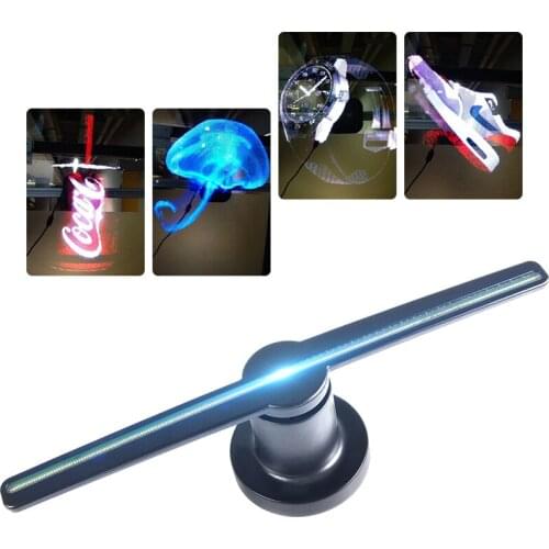 42cm 224leds 3D Wifl Holographic Imaging Player Advertising Display Logo LED Fan Light Lamp 3D LED Advertising logo Light