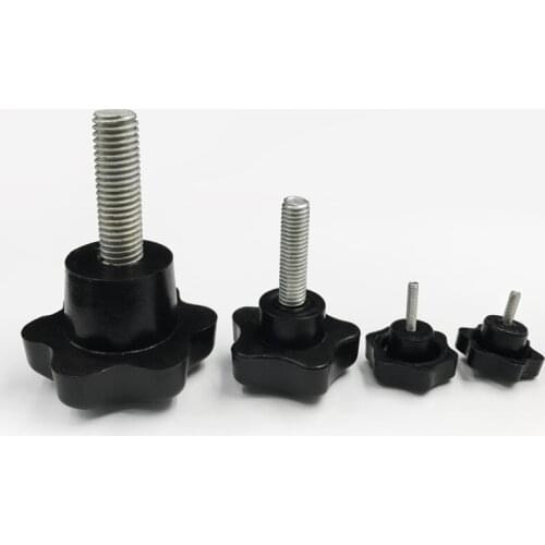 8pcs M5 black plum handle pentagonal screw star bakelite hand screws bolt home decoration bolts 12mm-25mm length