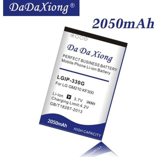 DaDaXiong Original 2050mAh LGIP330G LGIP-330G Battery For LG GM210 KF240 KF245 KF300 KF305 KF330 KM380 Phone Battery