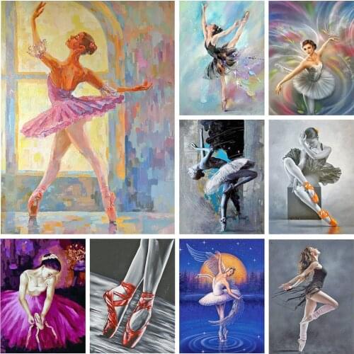 5D DIY Full Drill Diamond Painting Ballet Dancing Diamond Embroidery Resin Mosaic Wall Art Picture Kit Home Decoration Gift