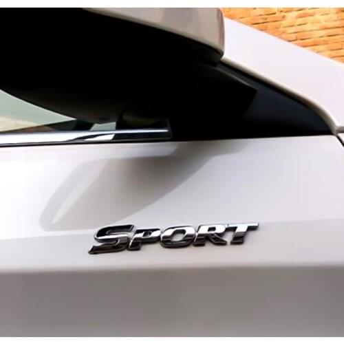 Motor Car Sticker 3D Plastic For Toyota BMW HONDA Chrome Logo SPORT Emblem Badge Door Decal Auto Pad