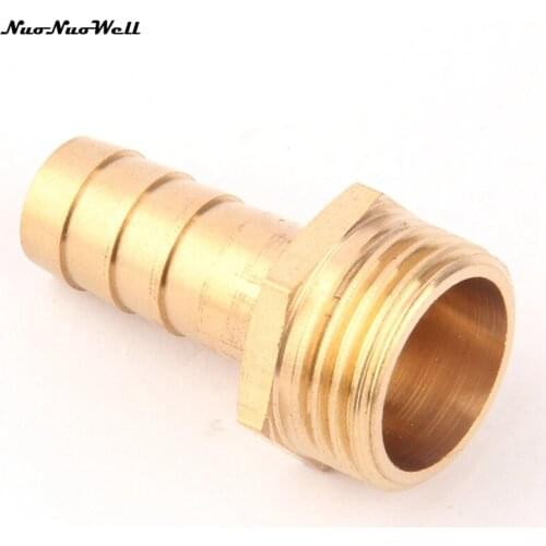 Pure Brass G 1/2'' Male Thread To Barbed 12mm Straight Connector Water/Air Hose Joint Fittings Garden Irrigation Metal Connector