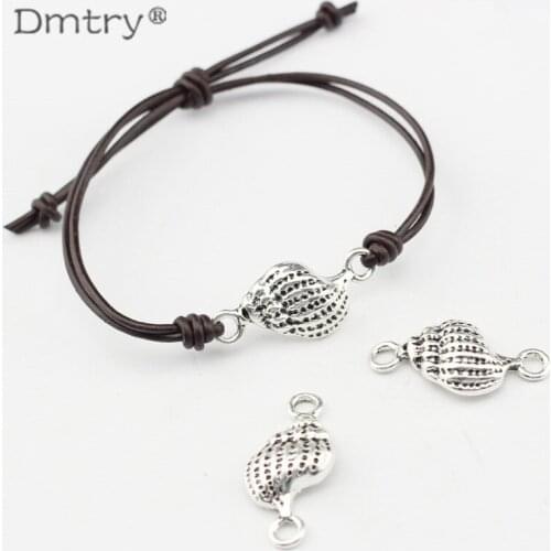 Dmtry 10pcs Wholesale Brand Hot Sale Charms Conch Spacer Beads End Seed Beads For Jewelry Making Findings Accessories LC0034