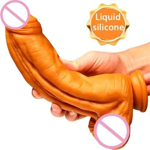 Latest Version Huge Dildo Super Soft Realistic Penis Dick Dildo Female Masturbator Double-layer Silicone Suction Cup Dildos For