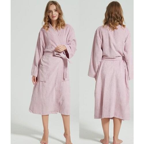 Kimono Towel Fleece Nightwear Bathrobe Gown Warm Pajamas Winter Women Robe Home Clothing Nightdress Sleepwear Large Size Ultra