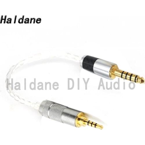 Haldane HIFI DIY 4.4mm Balanced Male to 2.5mm TRRS Balanced Silver Plated Audio Adapter Cable 2.5 to 4.4 Connector Cord