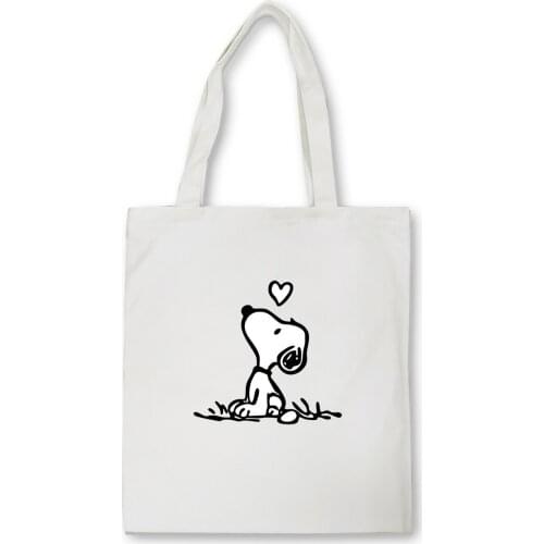 Women Canvas Shoulder Bag Reusable Dog Mama Print Ladies Handbags Canvas Tote Bag Cotton Shopping Travel Women Eco Shopper Bags