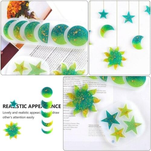 Moon Star Sun Silicone Mould Jewelry Ornaments DIY Epoxy Resin Crystal Pendant Jewelry Making Tool Mold Home Decoration