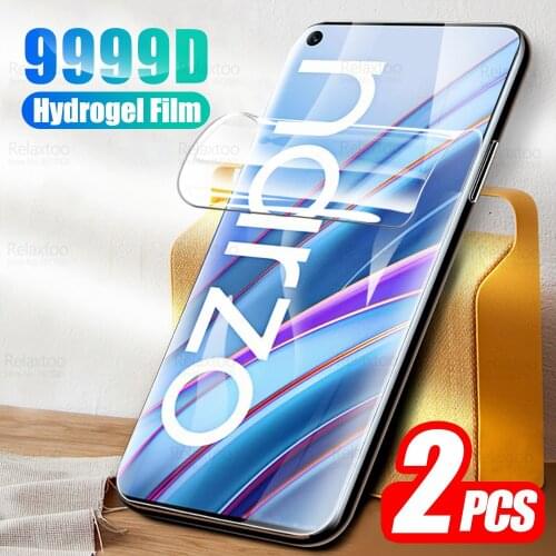 2pcs Full Curved Hydrogel Film For Oppo Realme Narzo 30 4G Screen Protector Realmi Narzo30 6.5" Protective Soft Film Not Glass