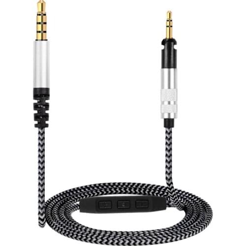 Earphone Cable For Sennheiser HD598 HD558 HD518 HD595 Headphone 3.5mm to 2.5mm Stereo Bass Audio Cable Cord with Volume Control