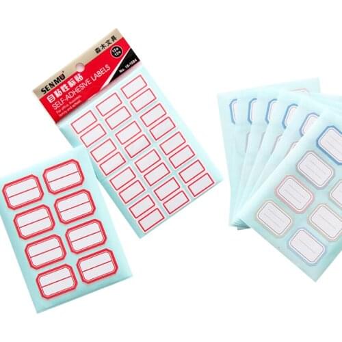 20packs/lot Self Adhesive Label Blank Note Label Bar Sticky White Stickers Wholesale