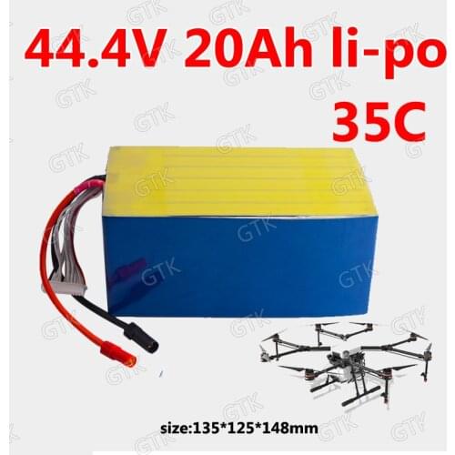 12S 44.4V 20ah 20000mah 35C Li polymer battery high rate 35C lipo for Multi axis vehicle Model aircraft plant protection machine