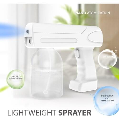 New 300ml Blue Light Disinfection Sprayer Spray Gun Wireless Disinfection Spray USB Charging Smart Temperature Control Dropship