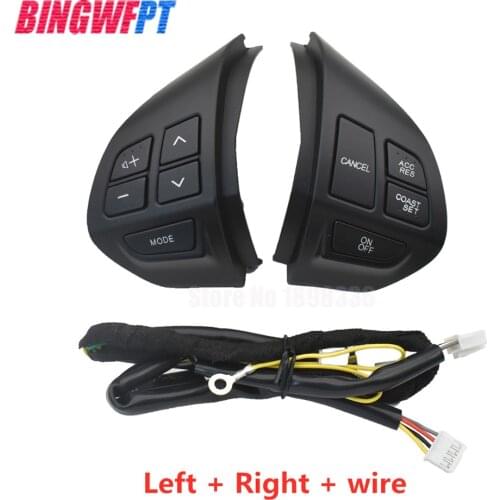 NEW Black Car-styling buttons FOR Mitsubishi ASX Lancer Multi-function Car steering wheel control buttons with wires