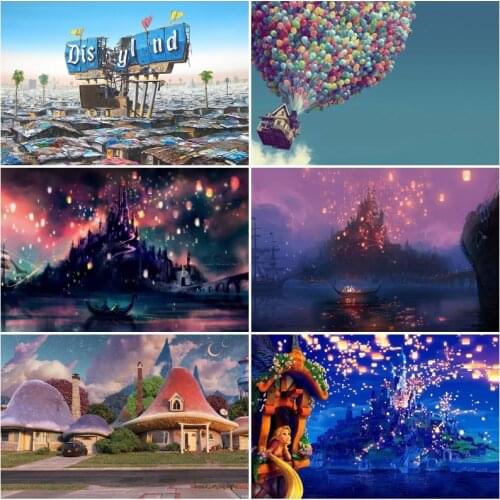 Full Square Diamond Embroidery 5D Diamond Painting Disney Castle Fairy Tale Handcraft Embroidery Mosaic Art Kit Home Decoration